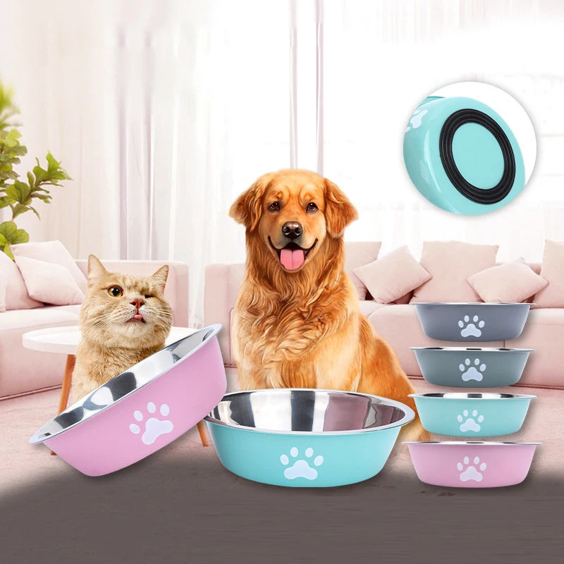 Large Capacity Anti-Slip Stainless Steel Dog Bowl