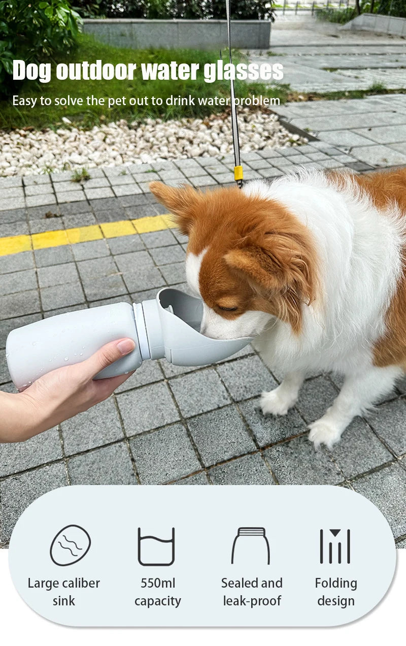 Portable Folding Pet Water Bottle – Silicone Travel Cup for Dogs On the Go