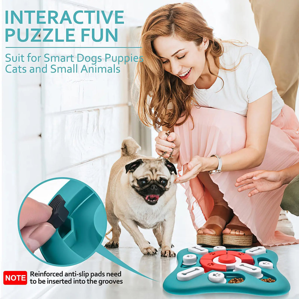 Interactive Dog Puzzle Toy – Treat Dispenser for IQ Training & Mental Stimulation