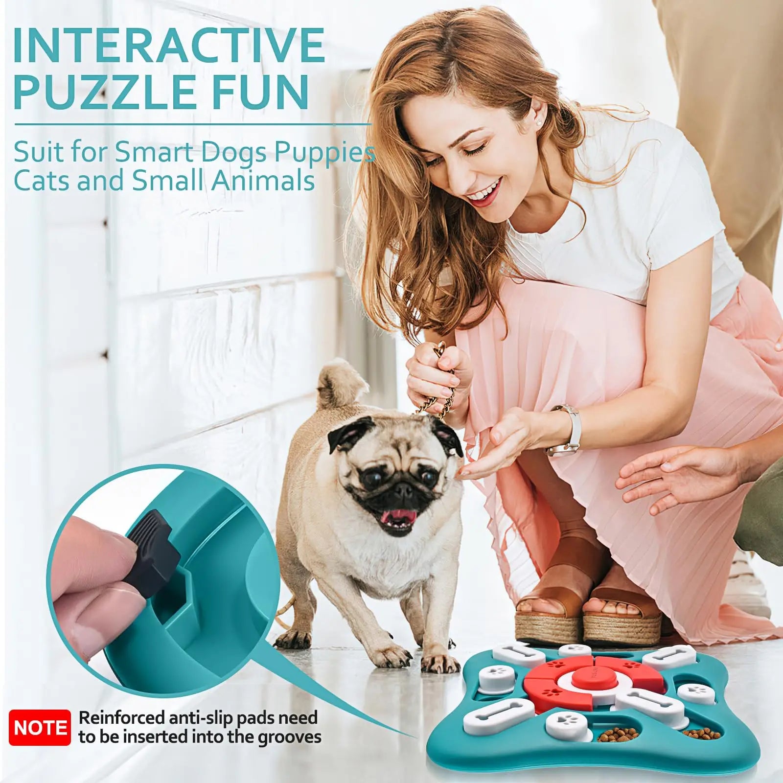Interactive Dog Puzzle Toy – Treat Dispenser for IQ Training & Mental Stimulation