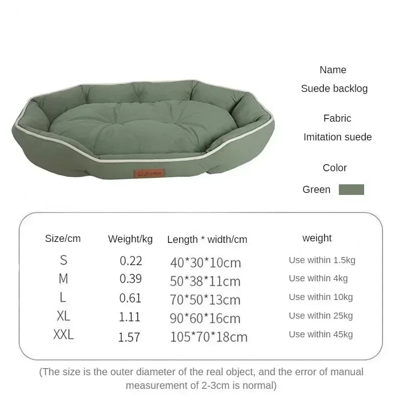 Deluxe Plush Dog Bed – Large Washable Bed for Home Comfort & Support