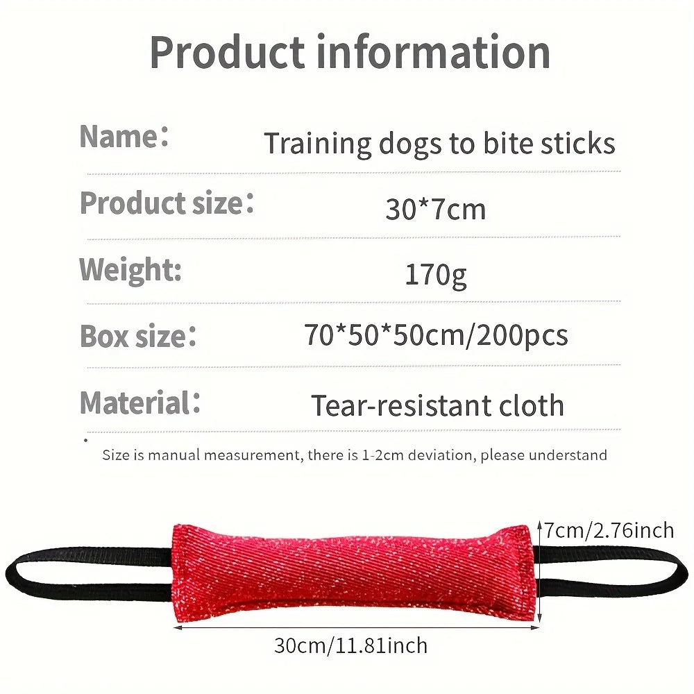 Double-Handle Dog Training Bite Stick – Durable Jute Toy for Interactive Play & Teeth Grinding
