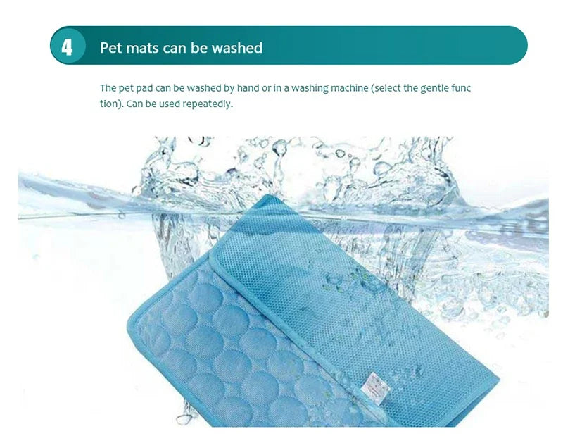 Cooling Summer Dog Mat – Breathable, Washable Pet Pad for Home & Travel