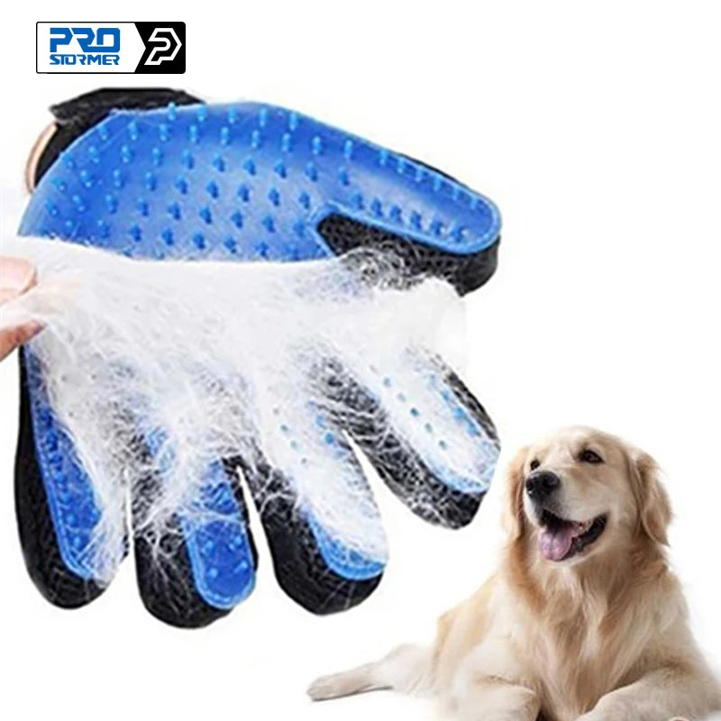 PROSTORMER Pet Grooming Glove – Silicone Deshedding Brush for Dogs & Cats