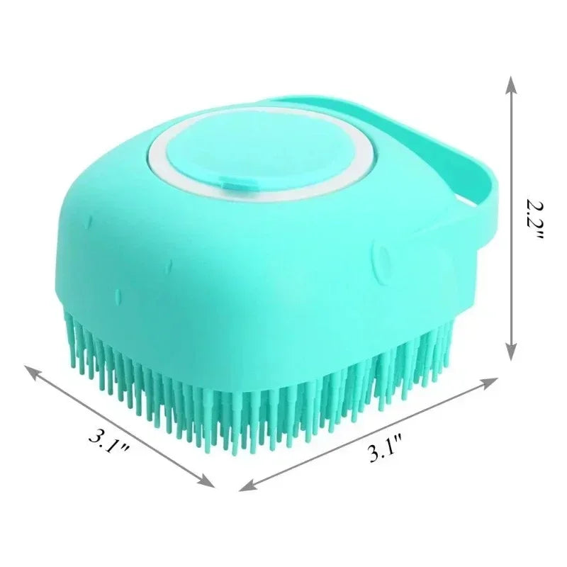 Soft Silicone Pet Bath & Massage Brush – Gentle Grooming for Dogs & Cats