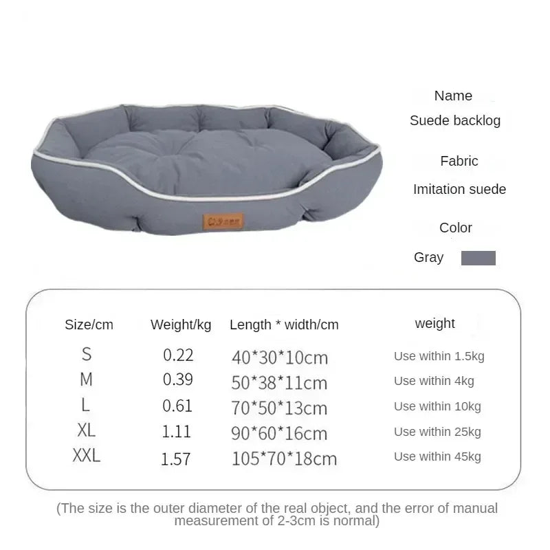 Deluxe Plush Dog Bed – Large Washable Bed for Home Comfort & Support