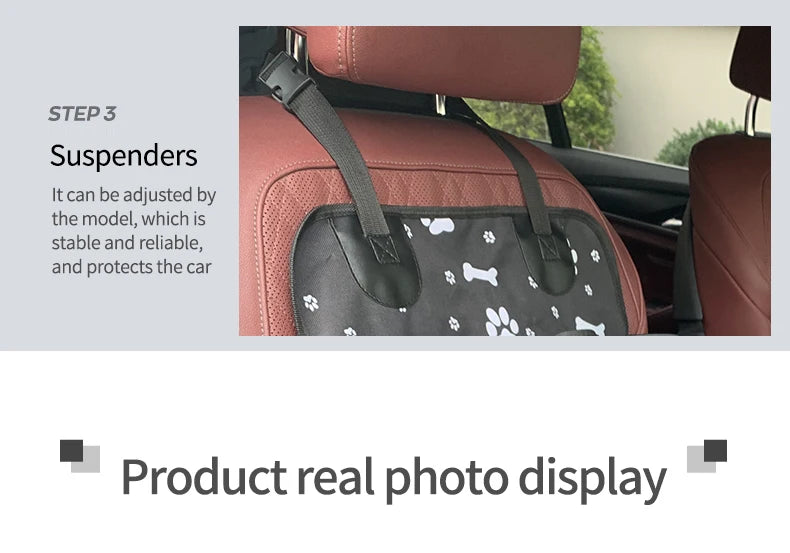 Folding Dog Car Seat with Storage Pockets – Hammock Basket for Small & Medium Dogs