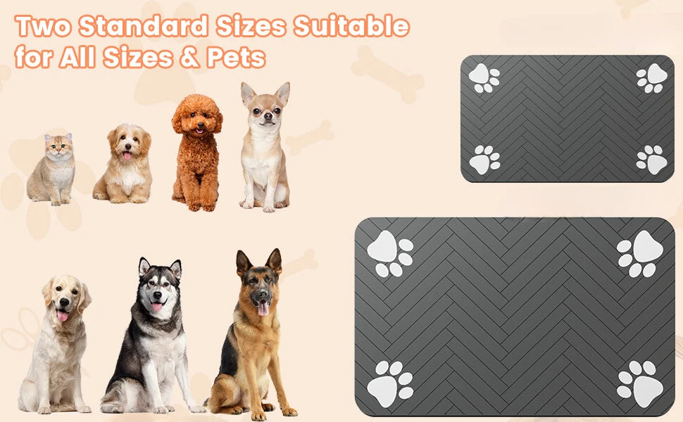 Waterproof Pet Feeding Mat – Non-Slip, Quick-Dry Placemat for Dogs & Cats