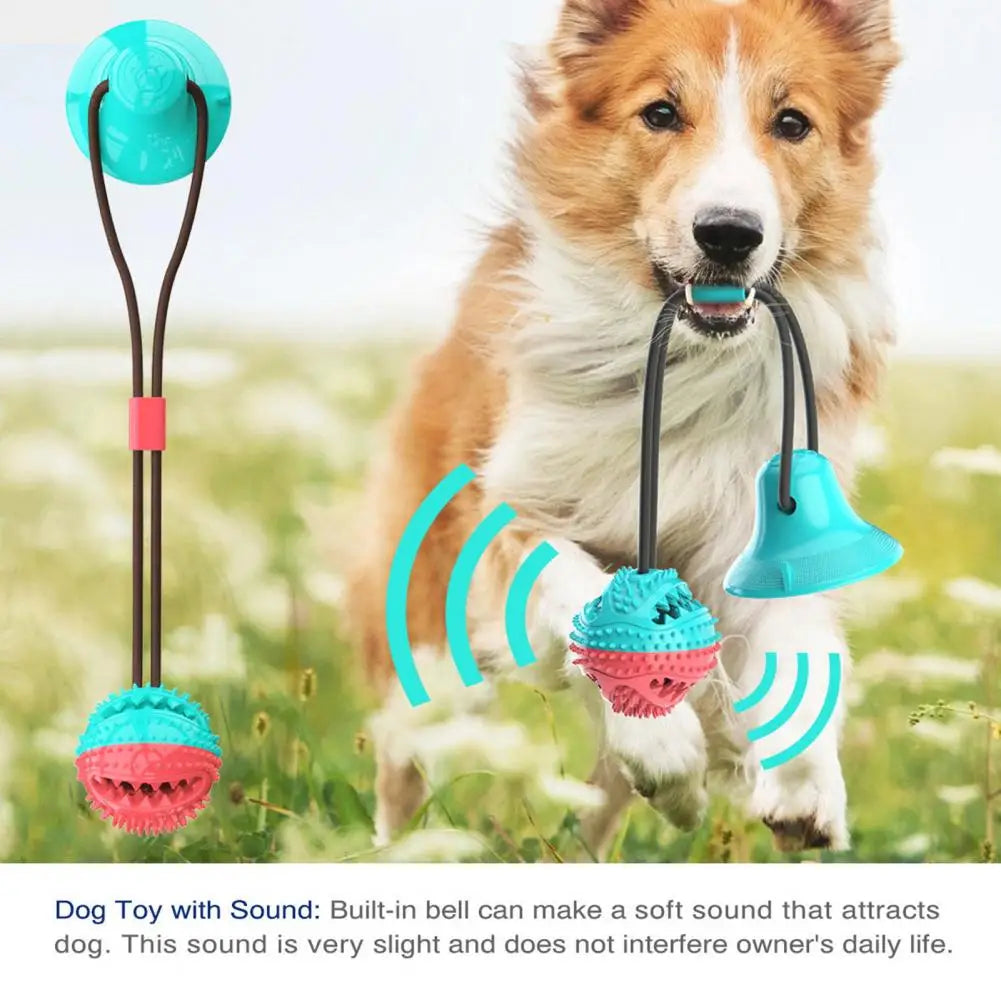 Interactive Suction Cup Dog Toy – Chew, Tug & Treat Puzzle for Aggressive Chewers