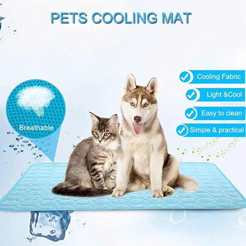Cooling Summer Dog Mat – Breathable, Washable Pet Pad for Home & Travel