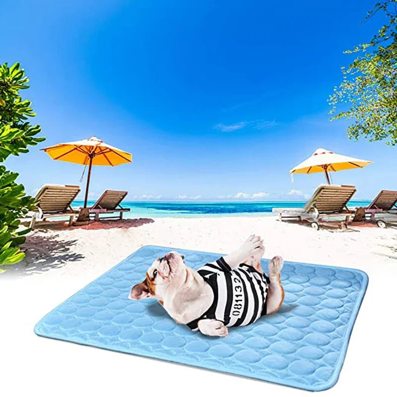 Cooling Summer Dog Mat – Breathable, Washable Pet Pad for Home & Travel