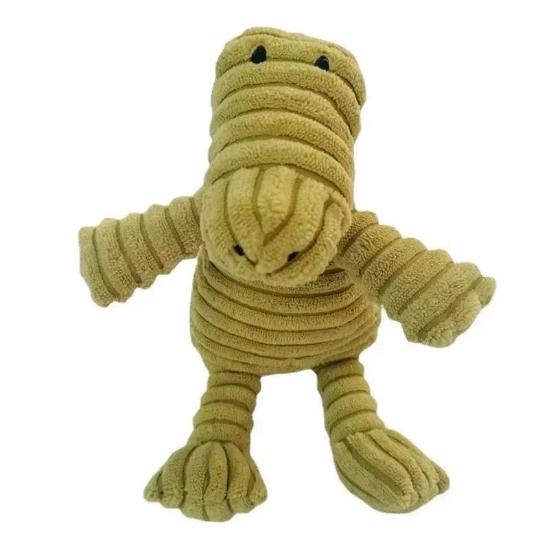 Plush Animal Dog Toy – Squeaky Bite-Resistant Corduroy Toy for Puppies & Dogs