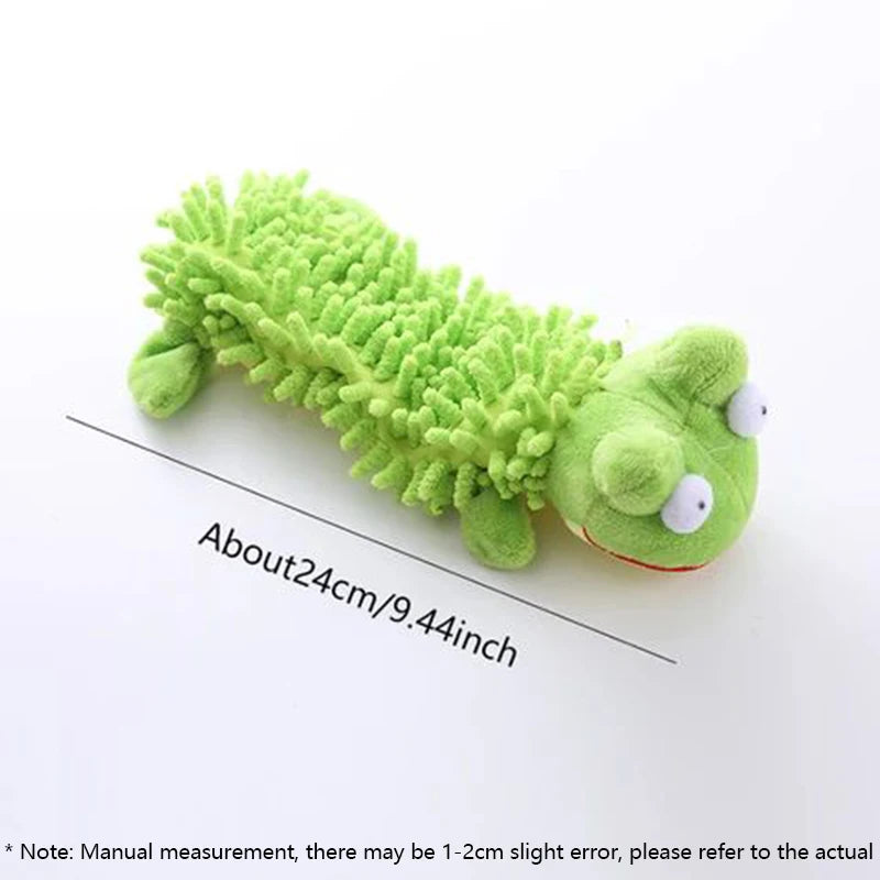 1 Plush Toy with a Dog Gnawing and Making Sounds Pet Dog Toy Sound Plush Toy Mop Fur Shell Frog Hippo Teeth Grinding Supplies