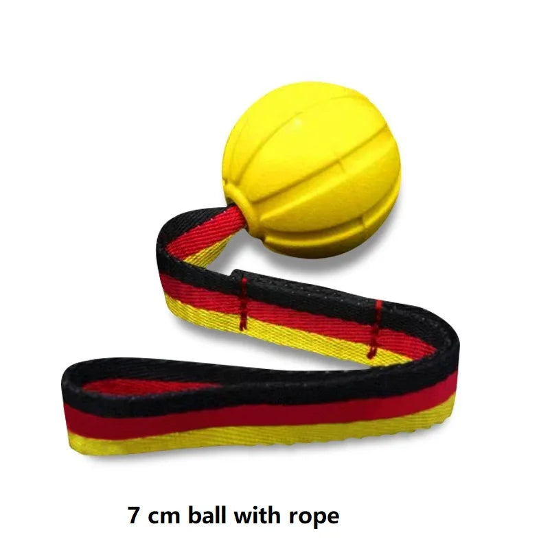 Dog Toy Balls on a Rope for Small Medium Large Dogs Chewers, Durable Interactive Ball for Training Dogs, EVA Foam Ball Floats